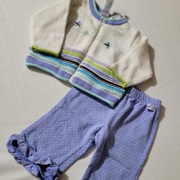 Gymboree Spring Showers 6-12 month NWT sweater, Used VGUC pants Outfit. Located